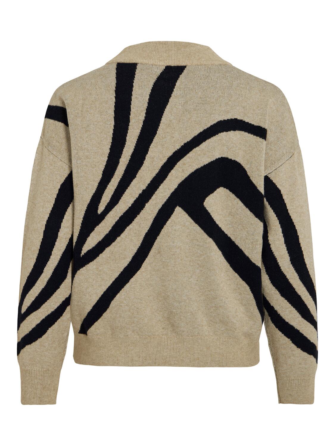 Vitif jacquard strik - Natural Melange